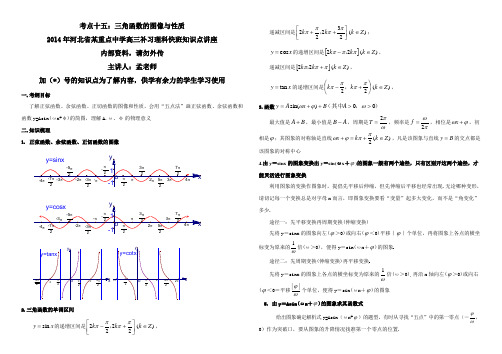 2014版高考命题探究数学知识点讲座15三角函数的图像与性质(解析版)