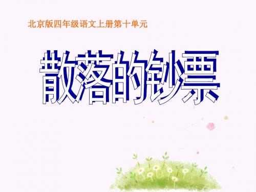 《散落的钞票》PPT课件3 (共13张PPT)