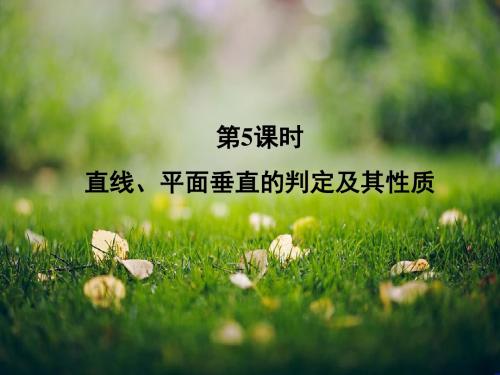高考数学一轮复习 9-5直线、平面垂直的判定及其性质课件 理 新人教A版