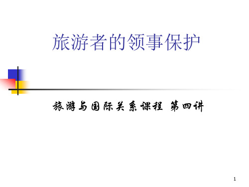 中国旅游者在海外的领事保护