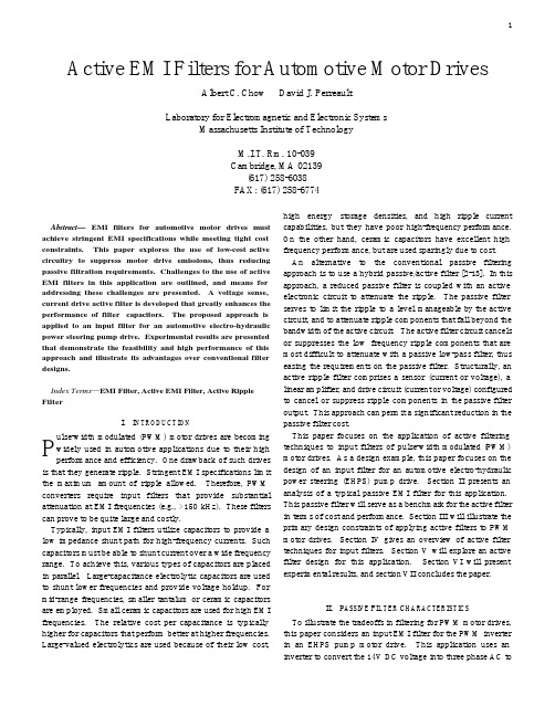 active EMI filters for automotive motor drivers
