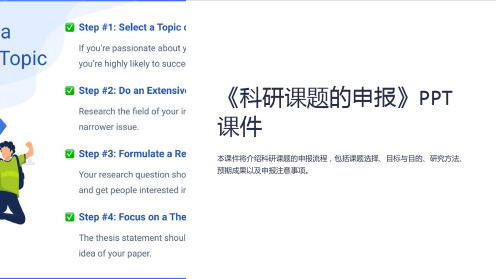 《科研课题的申报》课件