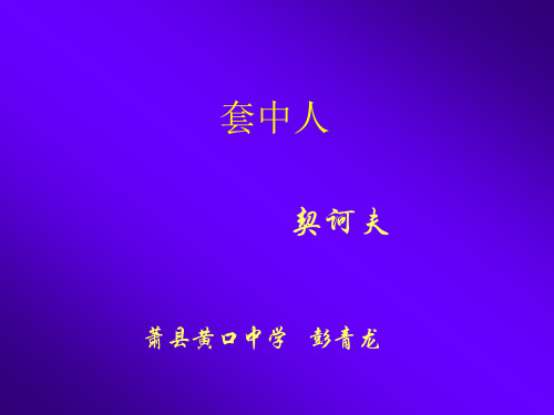 高中语文必修一《8 套中人》彭青龙PPT课件 名师优质课鲁人1