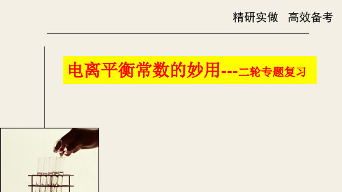 2021届高中化学二轮复习 电离平衡常数