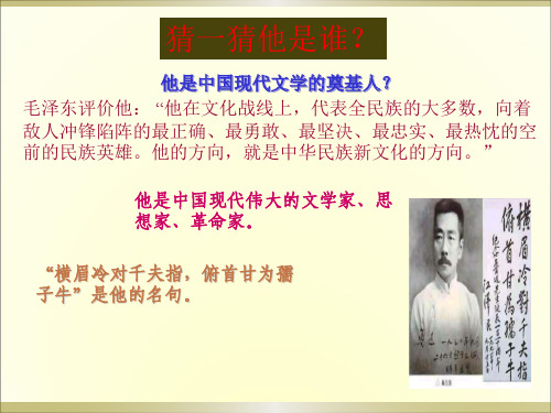 《鲁迅自传》ppt课件(20页)