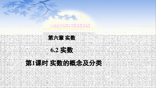 沪科版数学七年级下册：6.2实数-实数的概念及分类-课件
