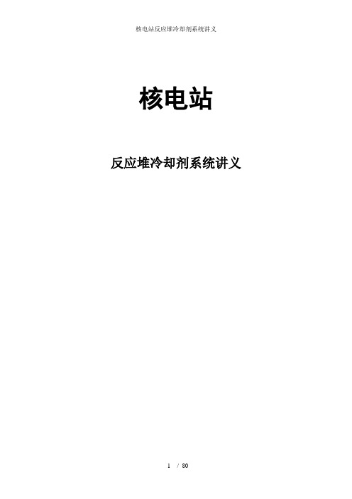 核电站反应堆冷却剂系统讲义