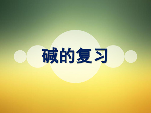 鲁教版九年级化学下册第七单元第二节 碱及性质 课件(共13张PPT)