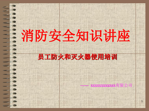 公司员工防火和灭火器使用培训PPT课件