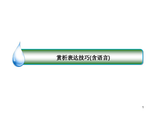 2019散文阅读——表达技巧ppt课件