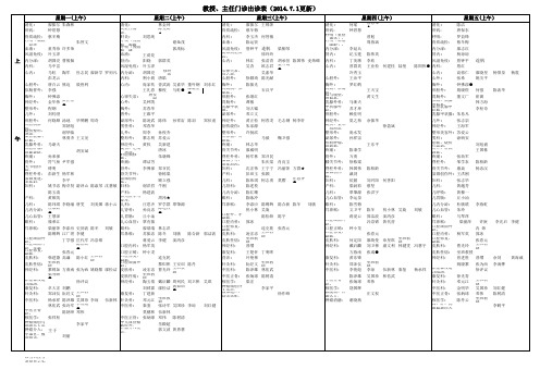 中山一院值班表