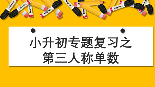 人教版(PEP)小升初总复习语法之第三人称单数课件