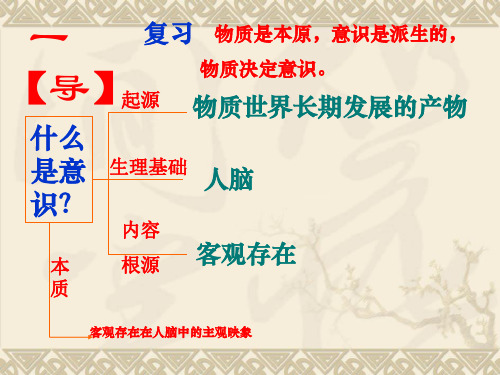 意识的能动作用突出表现在意识能够