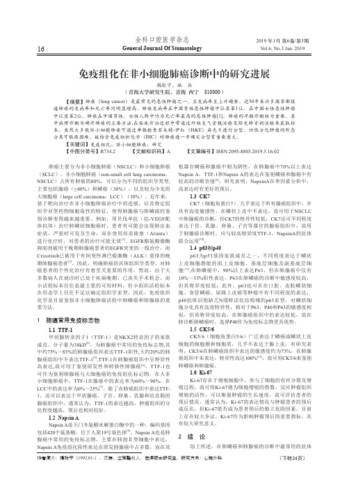 免疫组化在非小细胞肺癌诊断中的研究进展