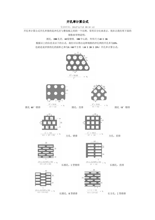 开孔率计算