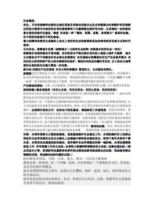 政治维度