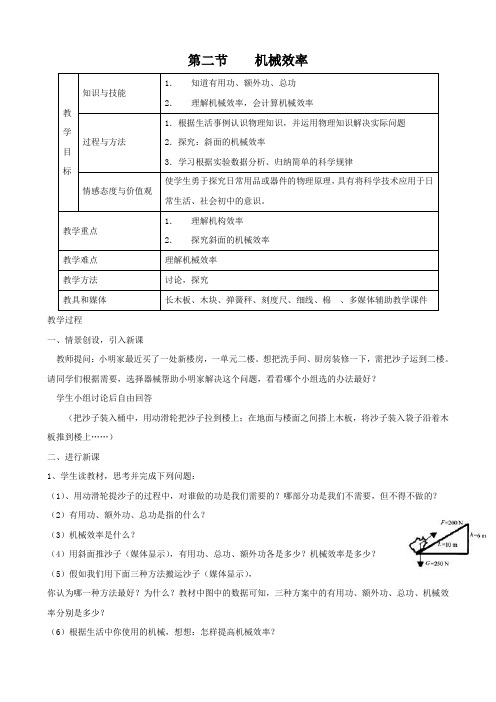 物理：15.2《机械效率》教案(人教版九年级).doc