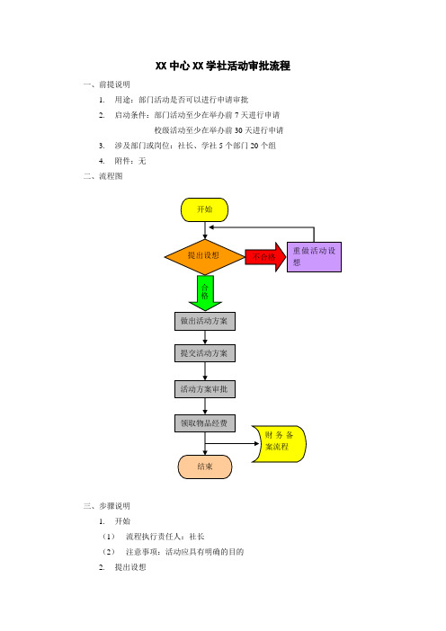 学生社团活动审批流程