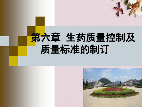 生药质量控制及质量标准的制订(PPT 56页)