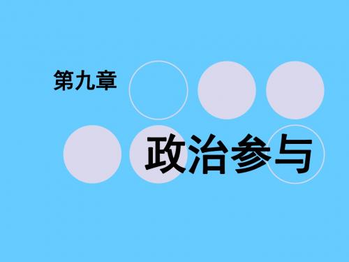 第九章：政治参与