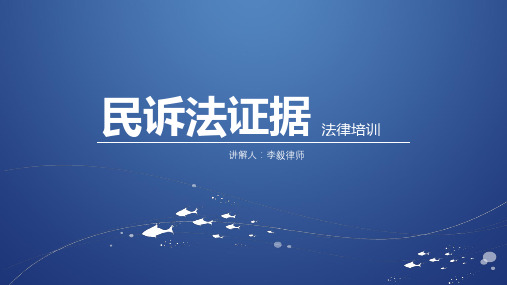民诉证据培训
