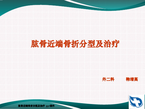 肱骨近端骨折分型及治疗 ppt课件