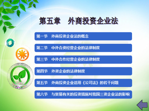 国际商法 第5章 外商投资企业法