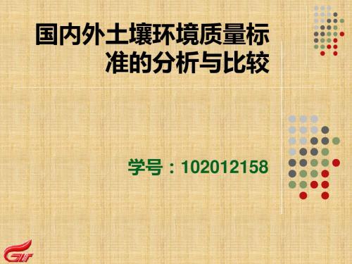 国内外土壤环境质量标准比较与分析(ppt28张)