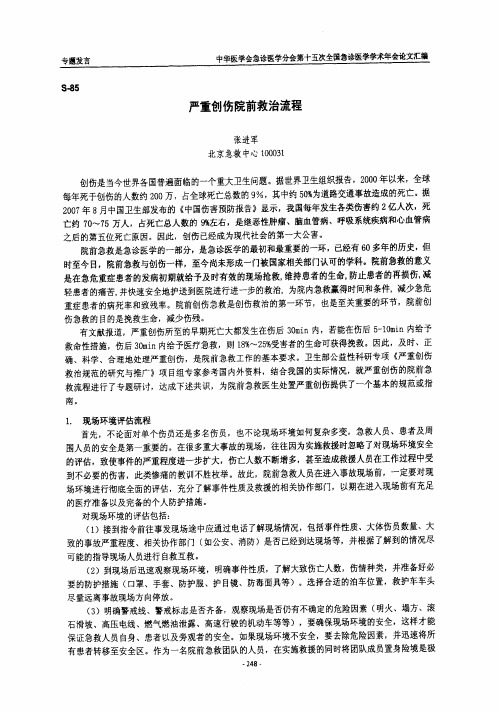 严重创伤院前救治流程