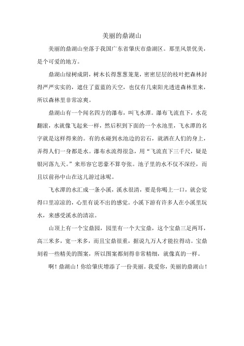 美丽的鼎湖山