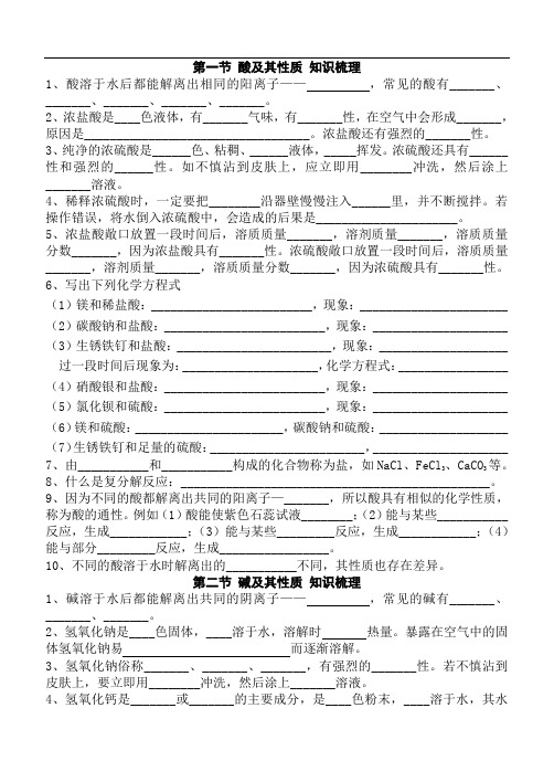 酸、碱 知识梳理