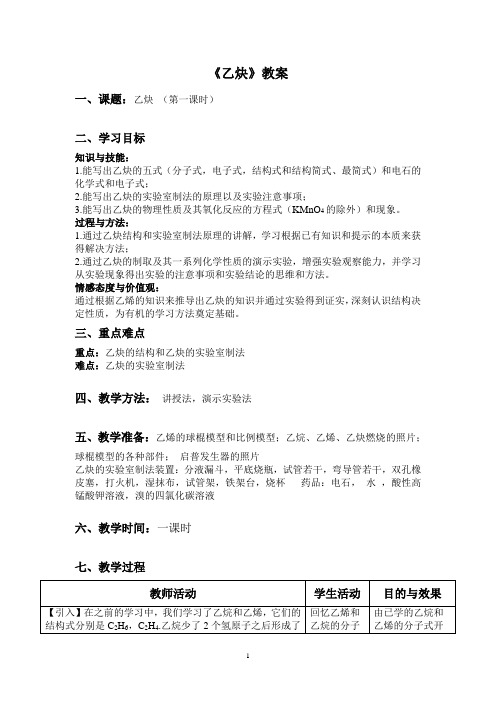 B2 3.3.1 乙炔