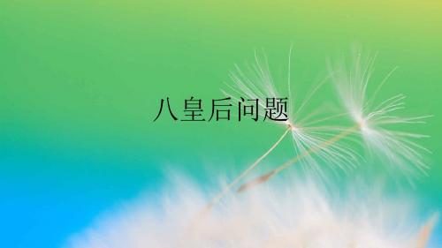 八皇后问题