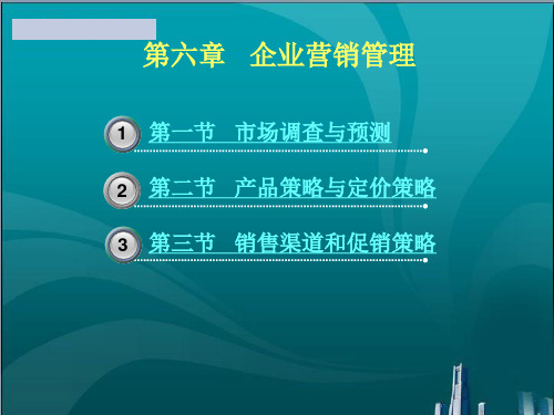 产品策略与定价策略