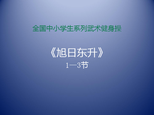 人教版体育一至二年级《术  3.武术健身操  1.武术健身操《旭日东升》第一~三节》公开课课件_5