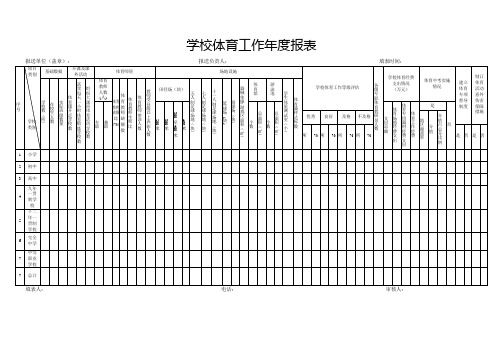 (最新版)学校体育工作年度报表
