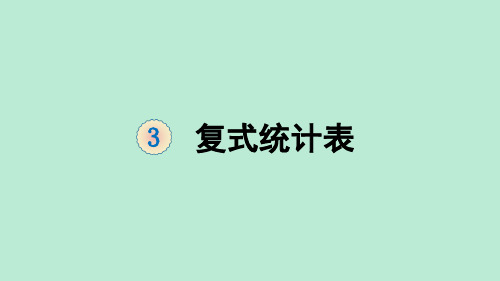 人教版三年级数学下册3.1复式统计表课件