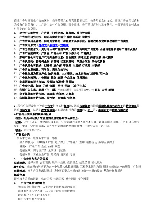 广告概论知识点