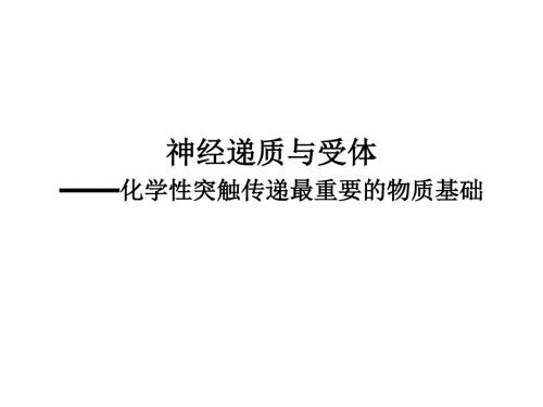 神经动物学-3.1神经递质 与受体-精品文档