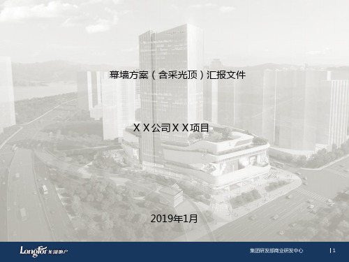 龙湖自持商业项目幕墙、泛光方案评审会汇报模板2019版