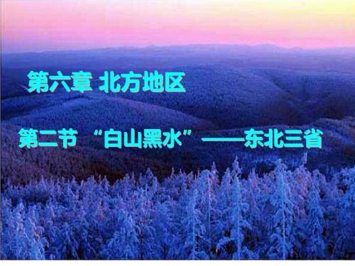 第六章北方地区第二节 “白山黑水”——东北三省