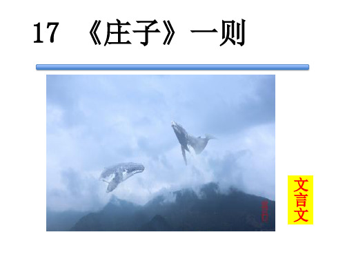 2018年秋新苏教版九年级上册语文 17《庄子》一则 1