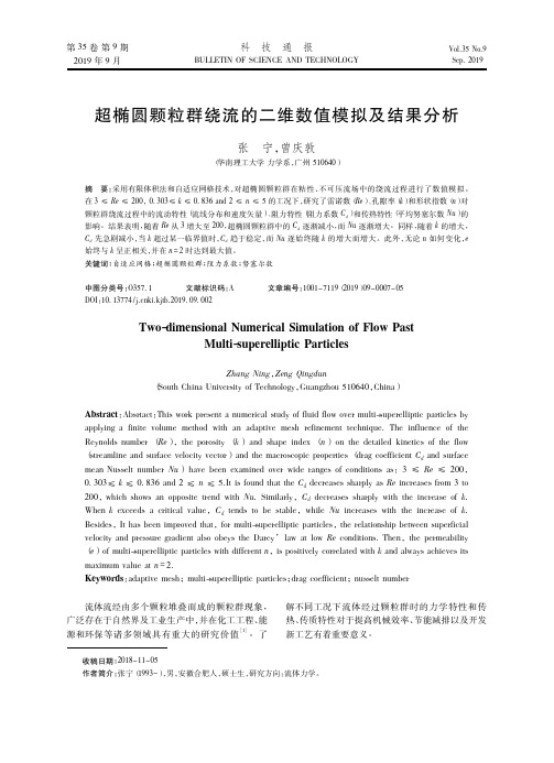 超椭圆颗粒群绕流的二维数值模拟及结果分析