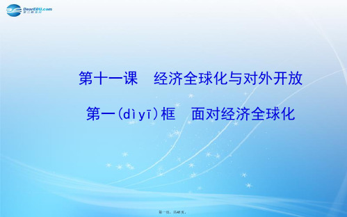 高中政治 4.11.1 面对经济全球化课件 新人教版必修1