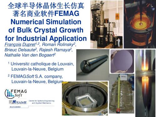 全球半导体晶体生长仿真著名商业软件FEMAG--Numerical Simulation of Bulk Crystal Growth