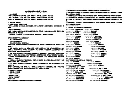 高考英语第一轮复习策略