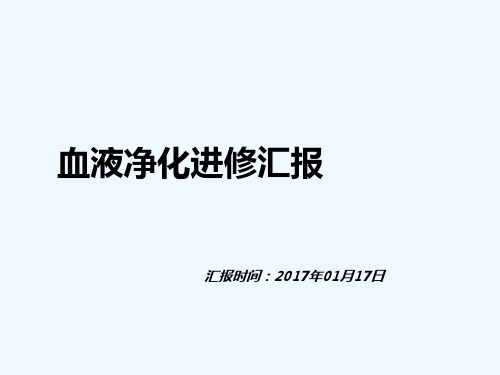 血透室进修汇报 PPT