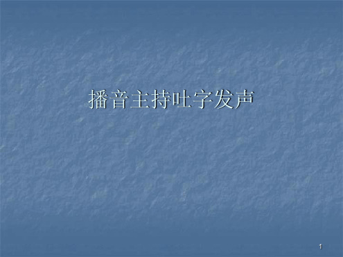 播音主持吐字发声幻灯片