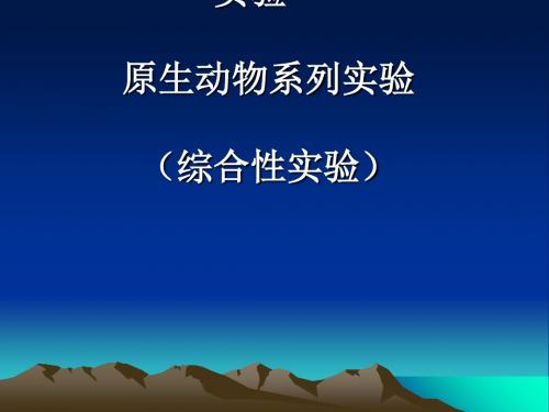 原生动物系列实验PPT课件