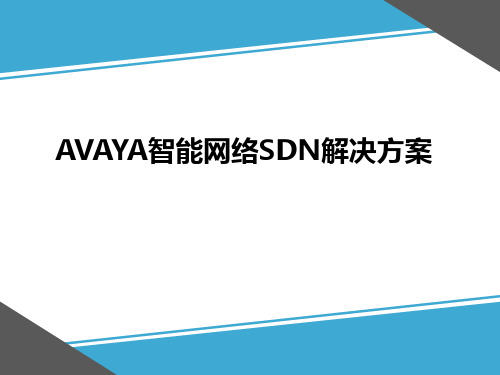 Avaya智能网络SDN解决方案